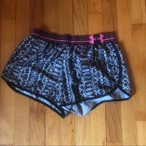 UA b&w athletic shorts
